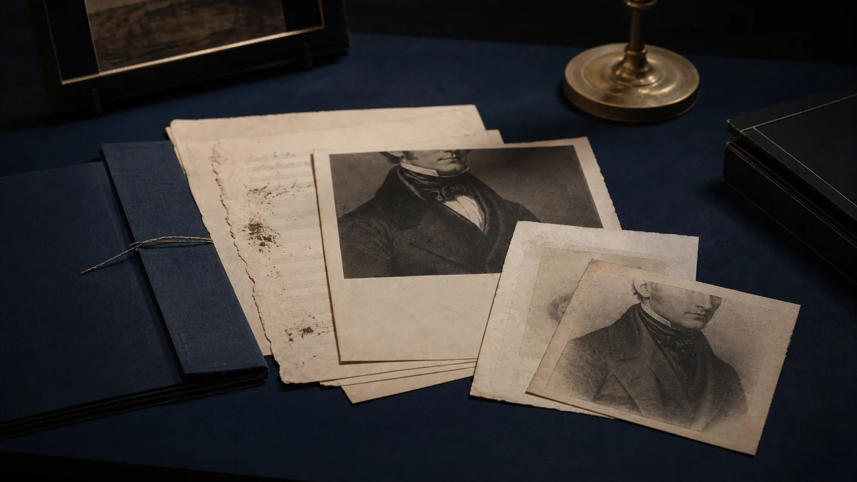 Historische Porträts, Handschriften und Noten im Archiv